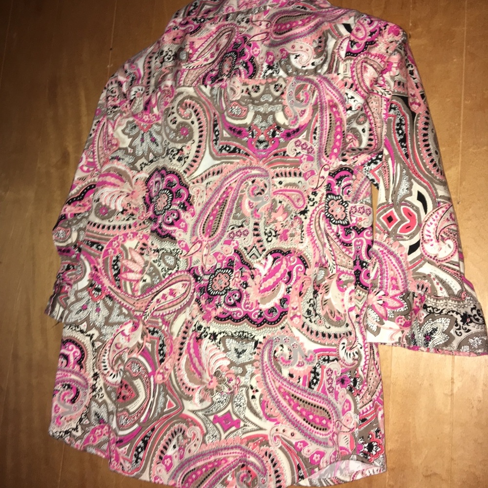 Pink paisley blouse